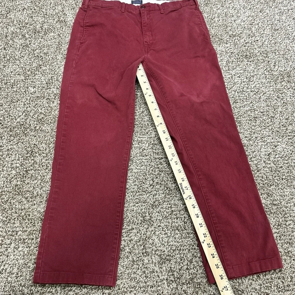 Levi Strauss Burgundy Red Chino Pants Men's 33x34 Straight Leg